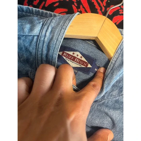 Vintage 1994 Archer Park Randy Travis & Clint Black Denim Jacket - Picture 8 of 9